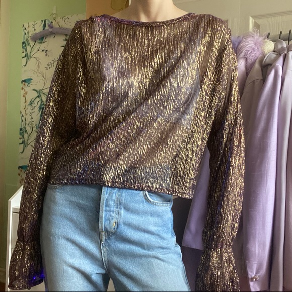 ✨SOLD!✨fun purple top 💜 - Picture 2 of 7